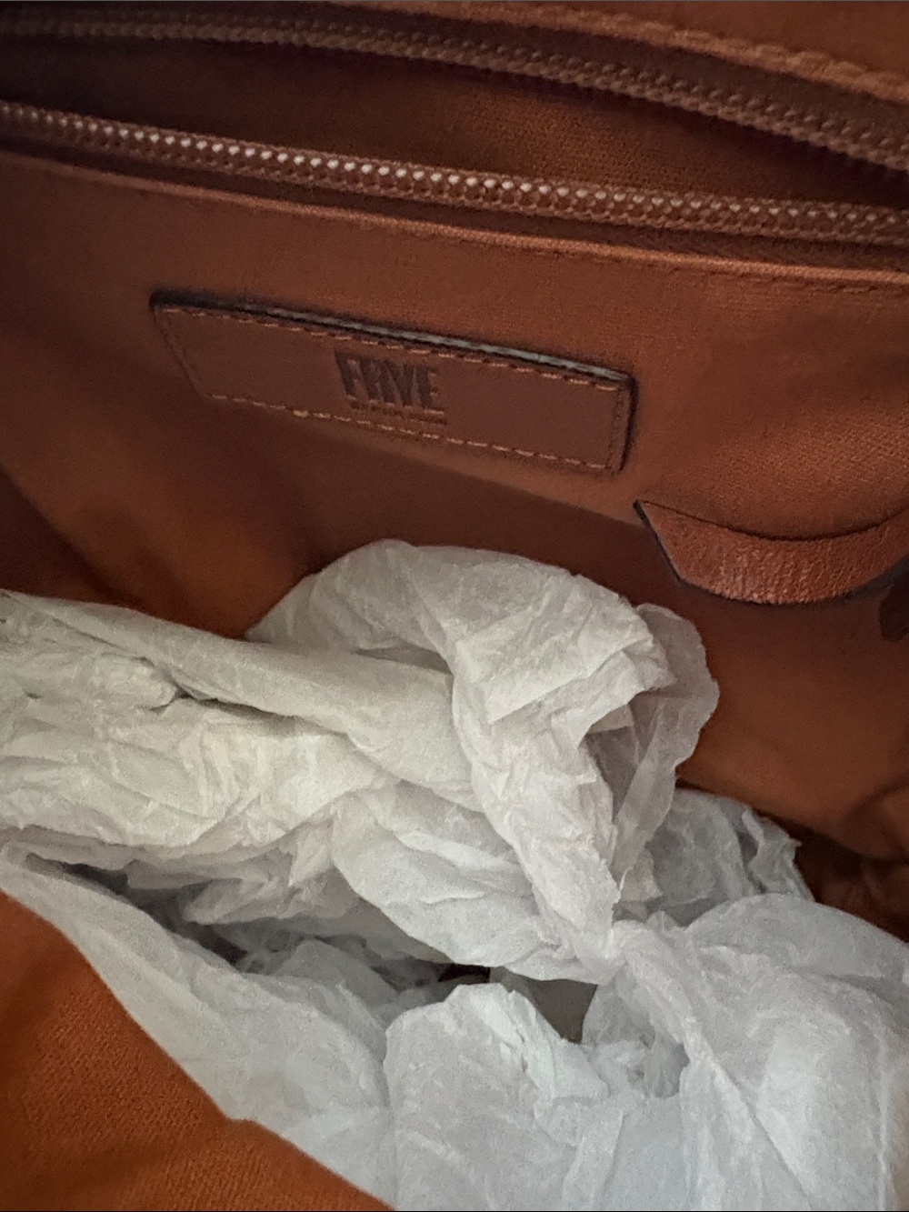 Frye Cognac Leather Ring-Detail Backpack - Picture 3 of 3